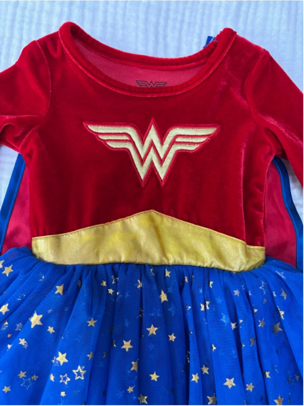 Baby Wonder Woman Superhero Costume Red Blue 18-24M Velvet Sparkle